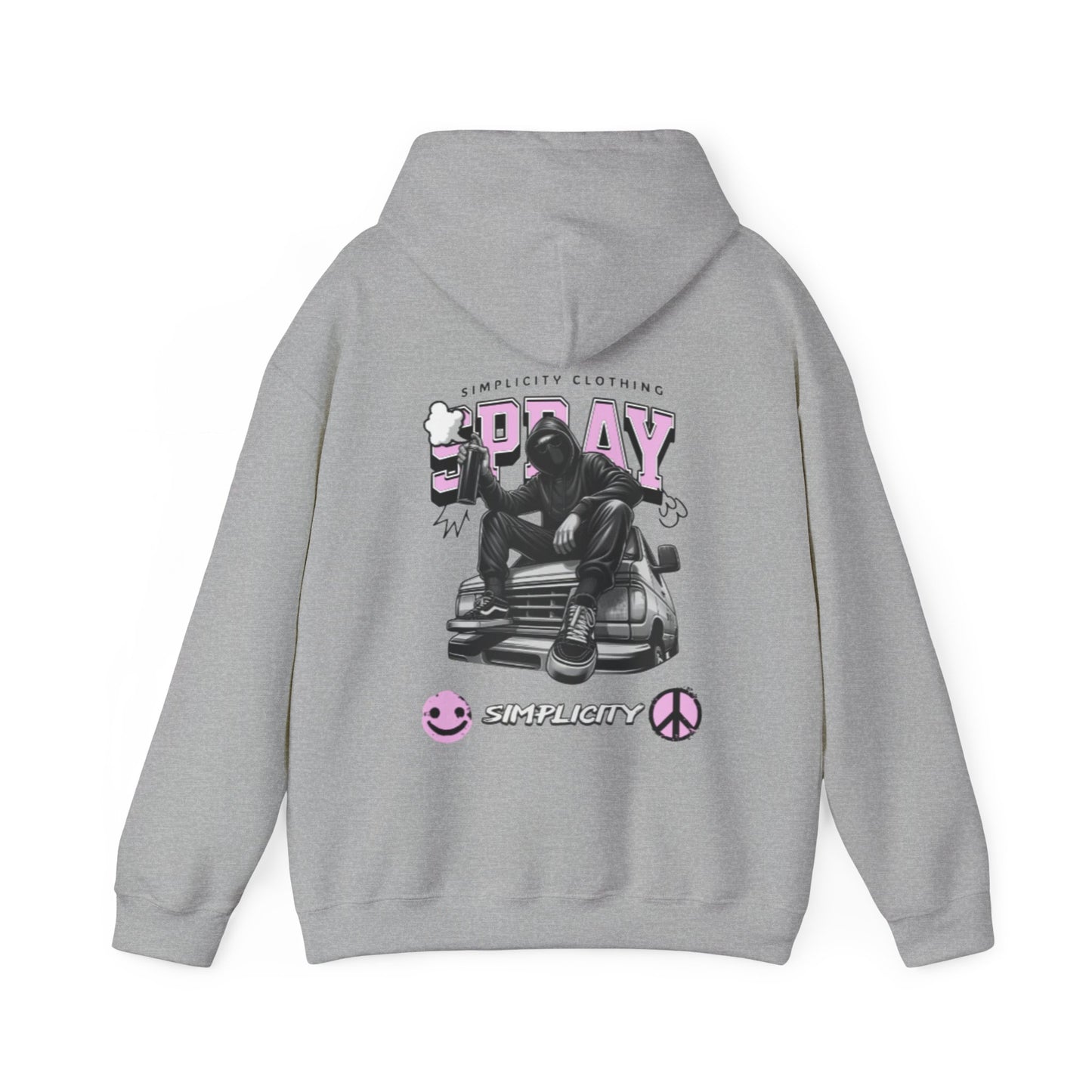 Simplicity Pink Graffiti Adult Hoodie
