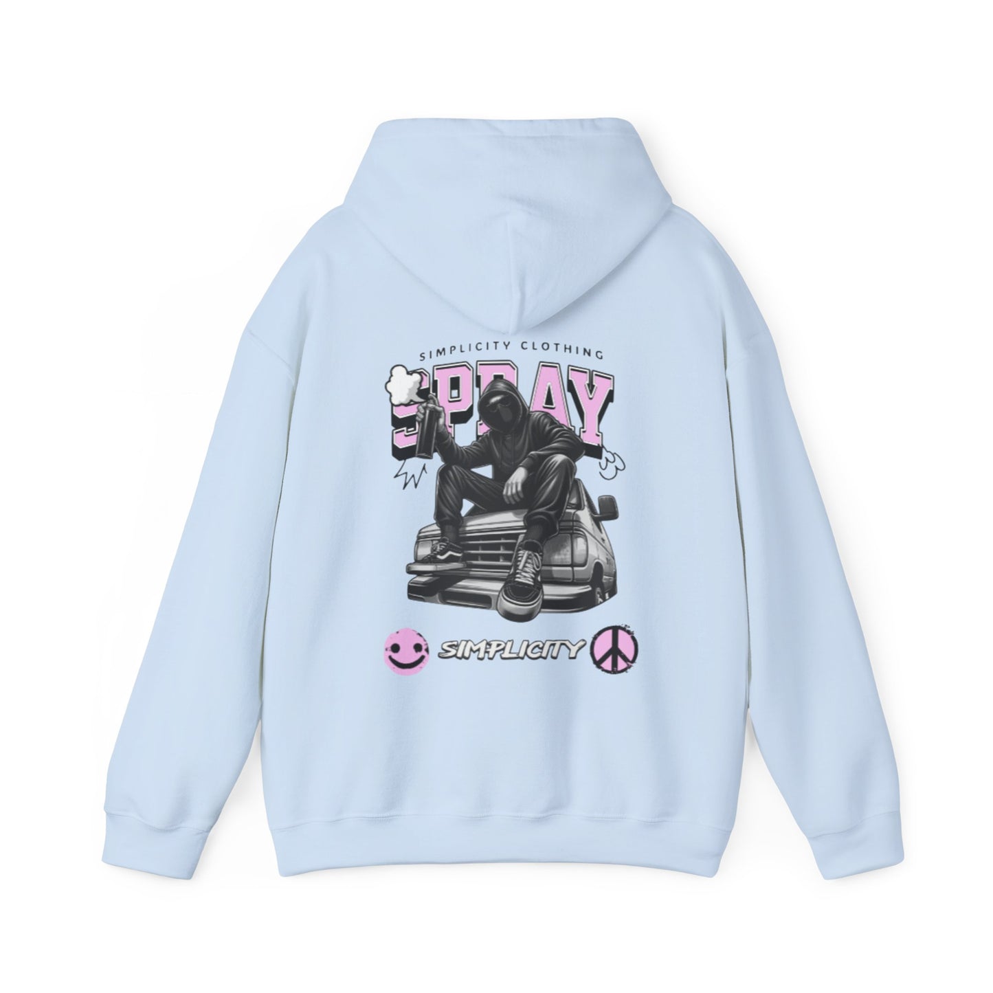 Simplicity Pink Graffiti Adult Hoodie