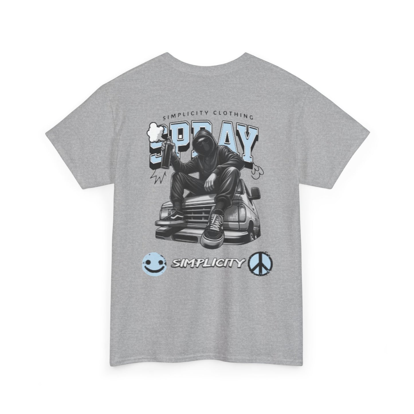 Simplicity Blue Graffiti Adult Tee