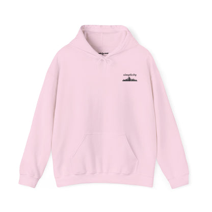 Simple skyline Adult Hoodie Light Pink