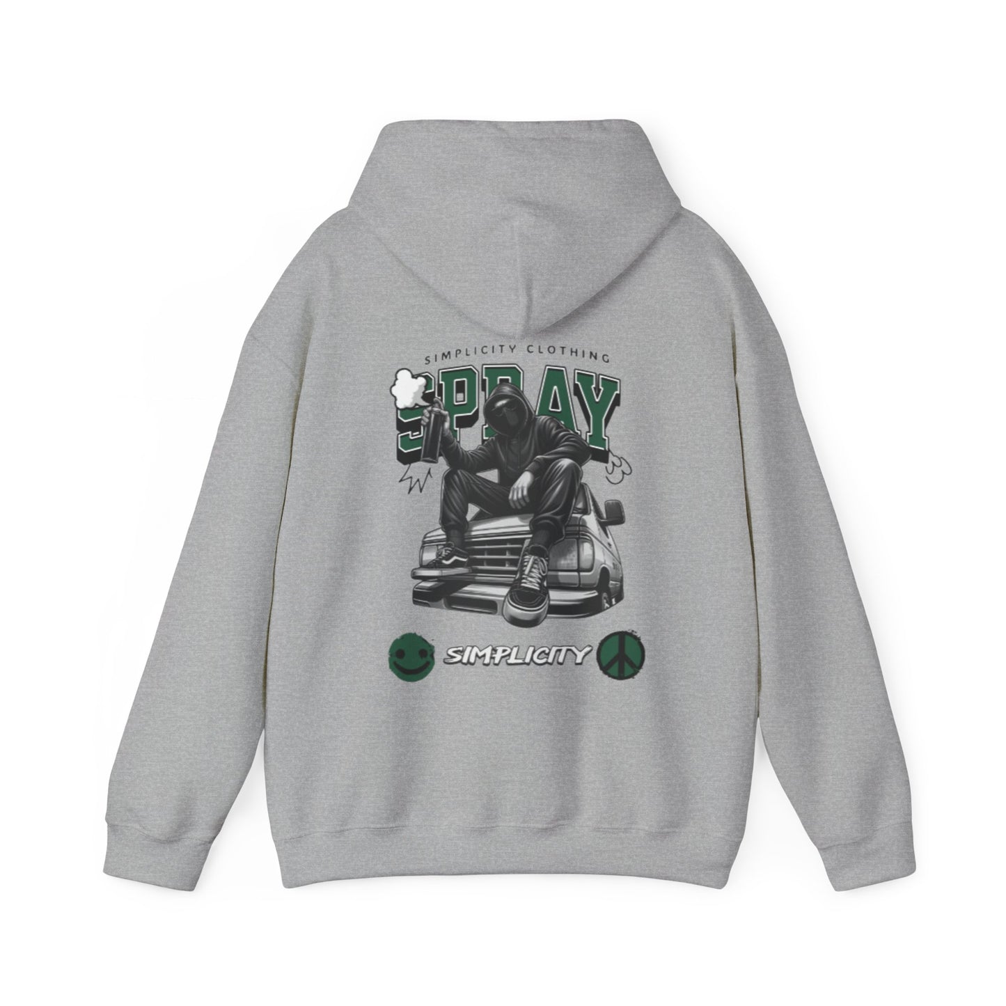 Simplicity Green Graffiti Adult Hoodie