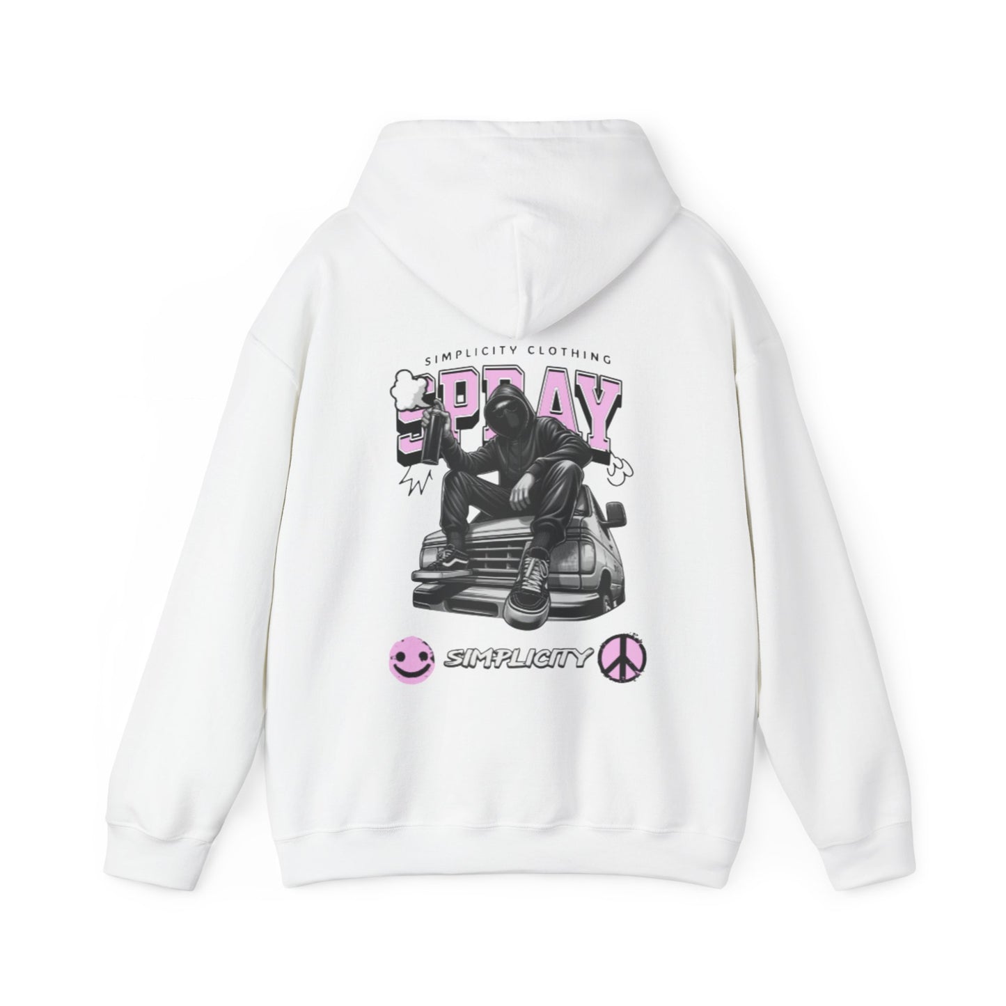 Simplicity Pink Graffiti Adult Hoodie