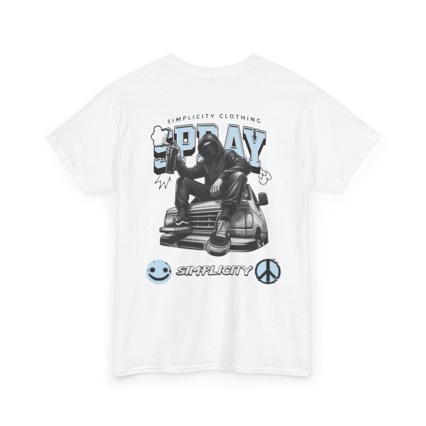 Simplicity Blue Graffiti Adult Tee