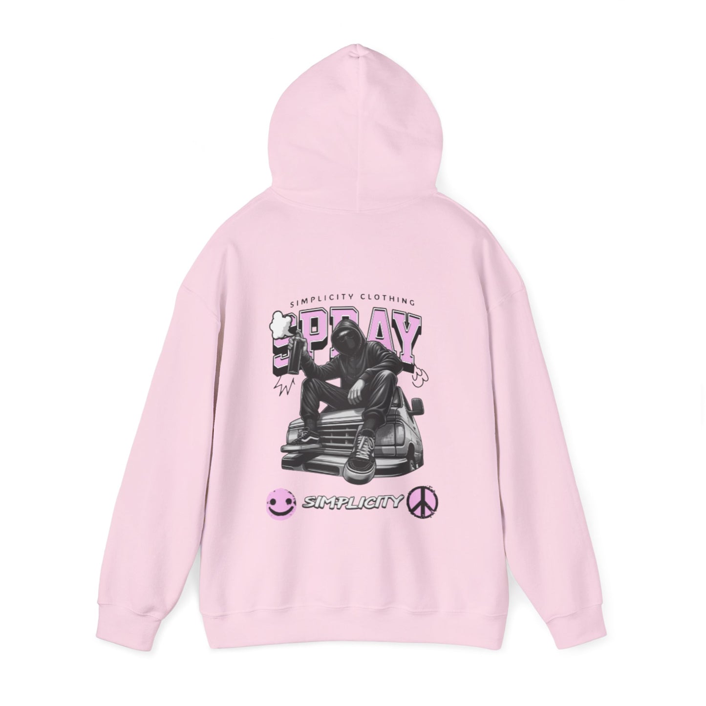 Simplicity Pink Graffiti Adult Hoodie