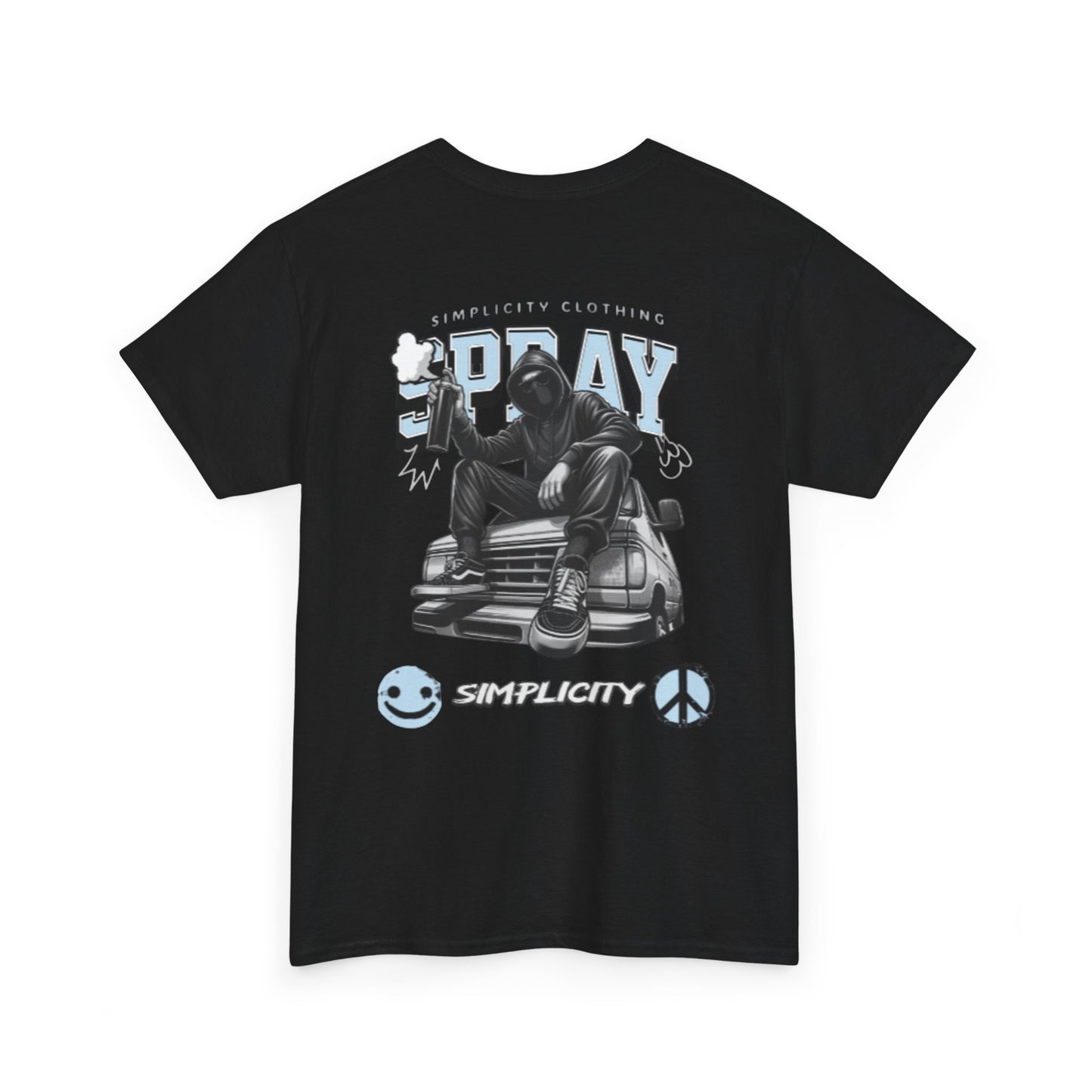 Simplicity Blue Graffiti Adult Tee
