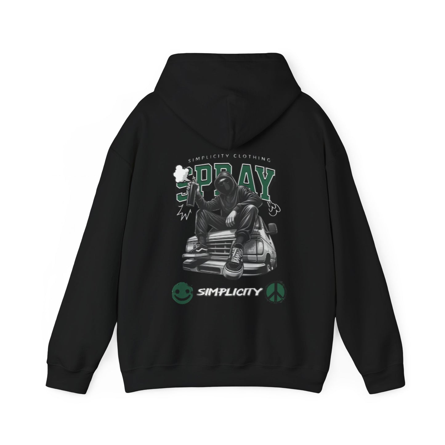 Simplicity Green Graffiti Adult Hoodie