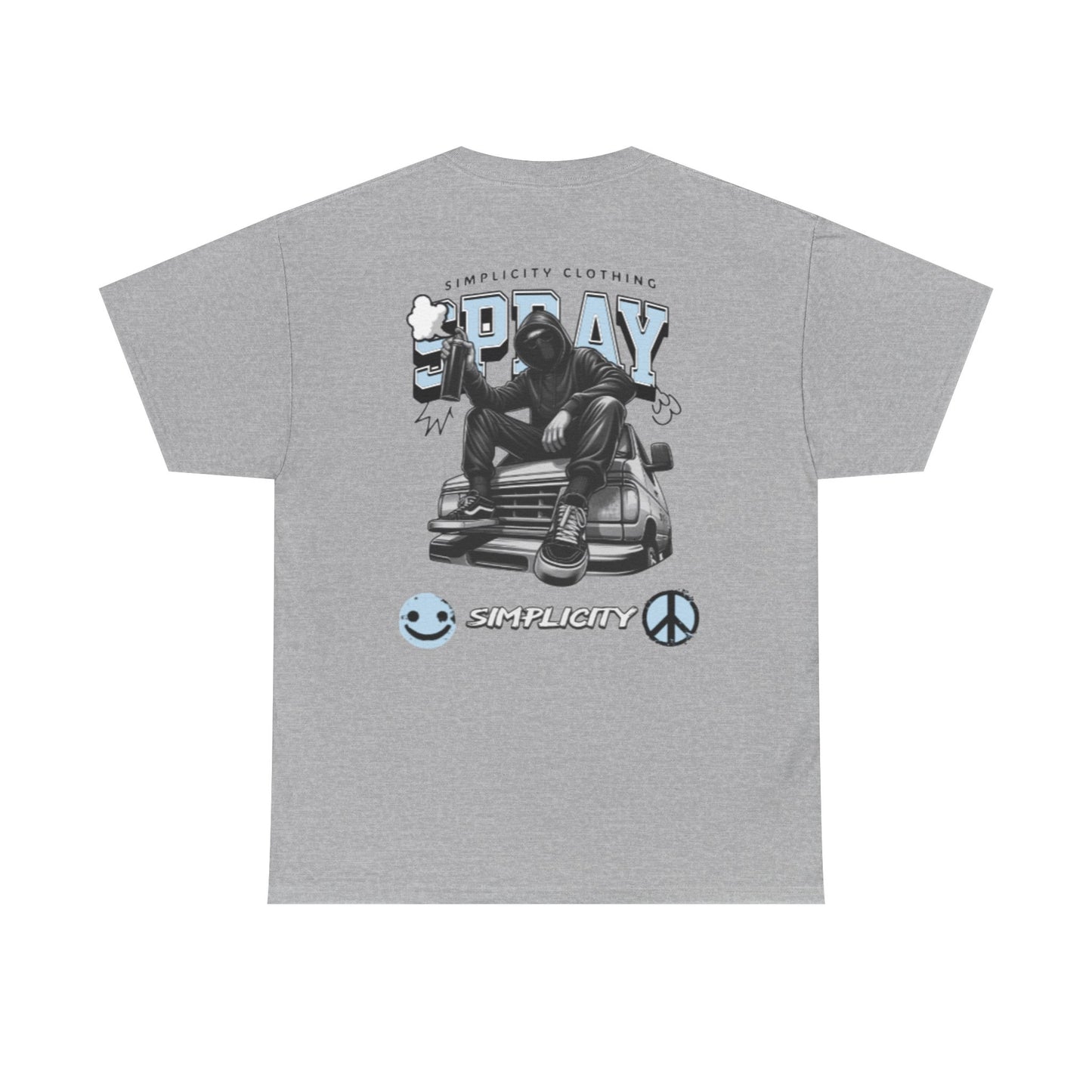 Simplicity Blue Graffiti Adult Tee