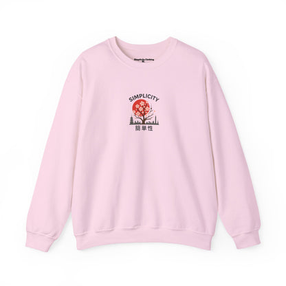 Simplicity Adult Blossom City Skyline Sweatshirt Light Pink