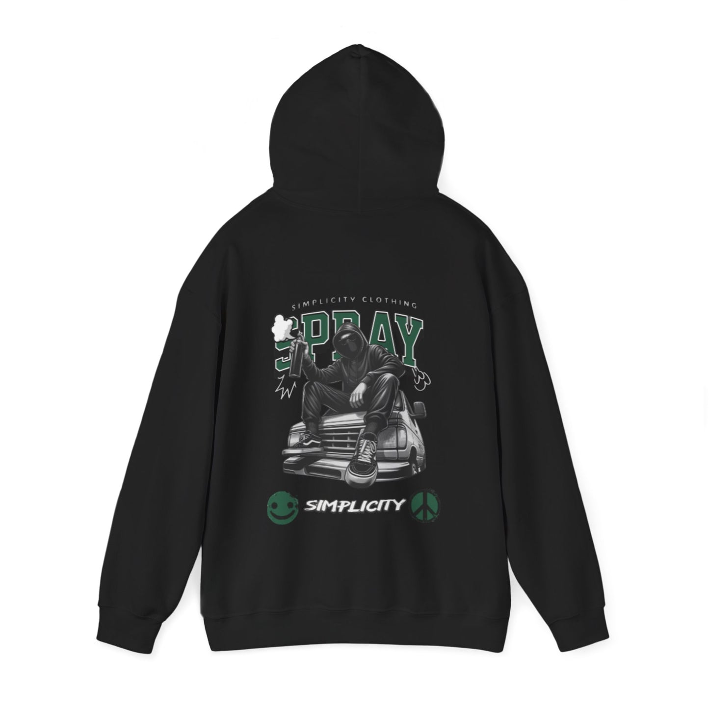 Simplicity Green Graffiti Adult Hoodie