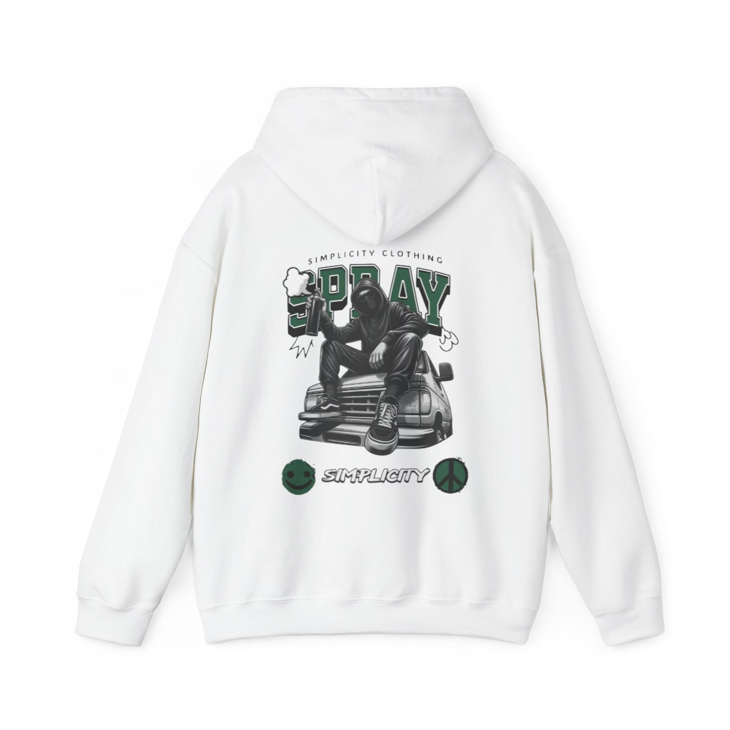 Simplicity Green Graffiti Adult Hoodie