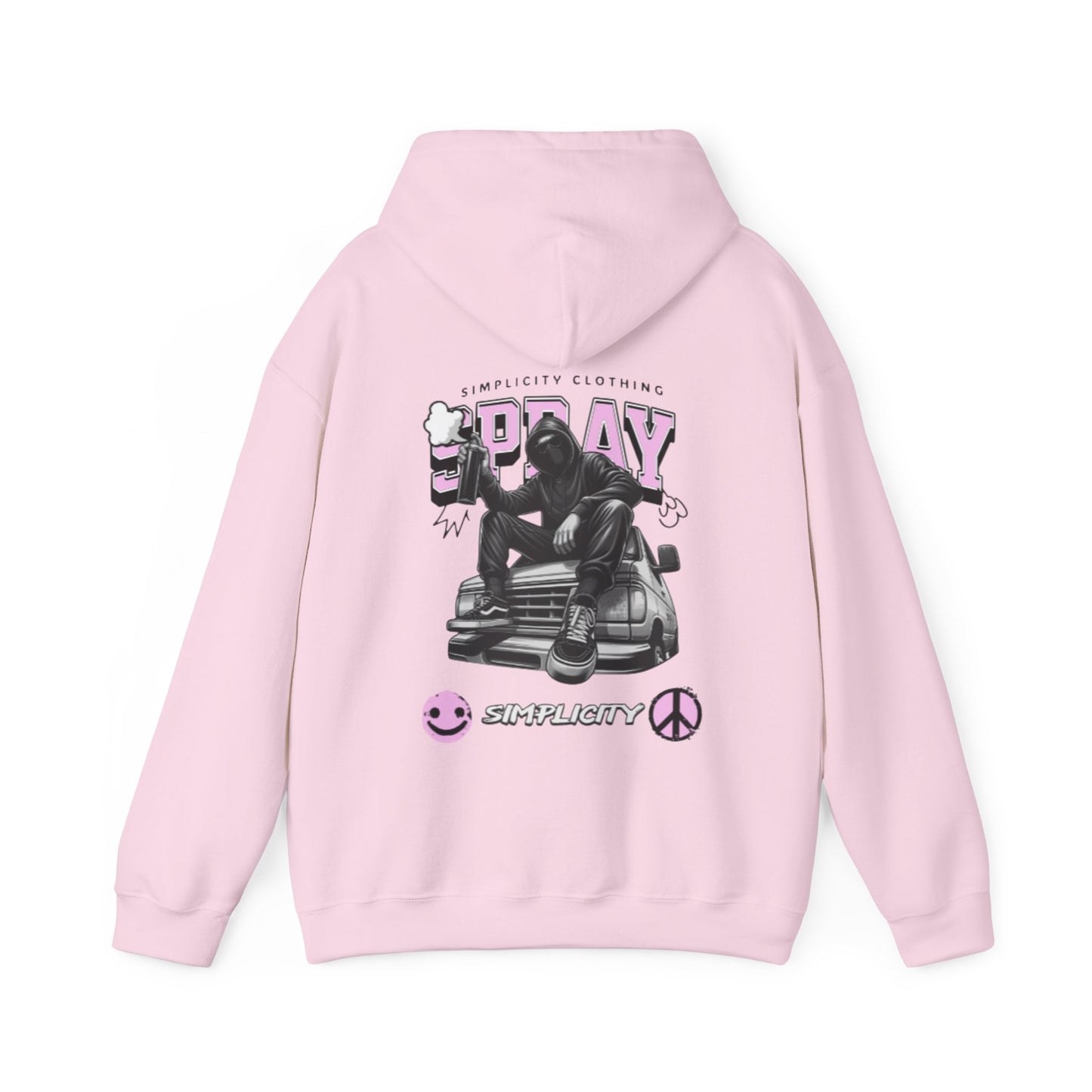 Simplicity Pink Graffiti Adult Hoodie