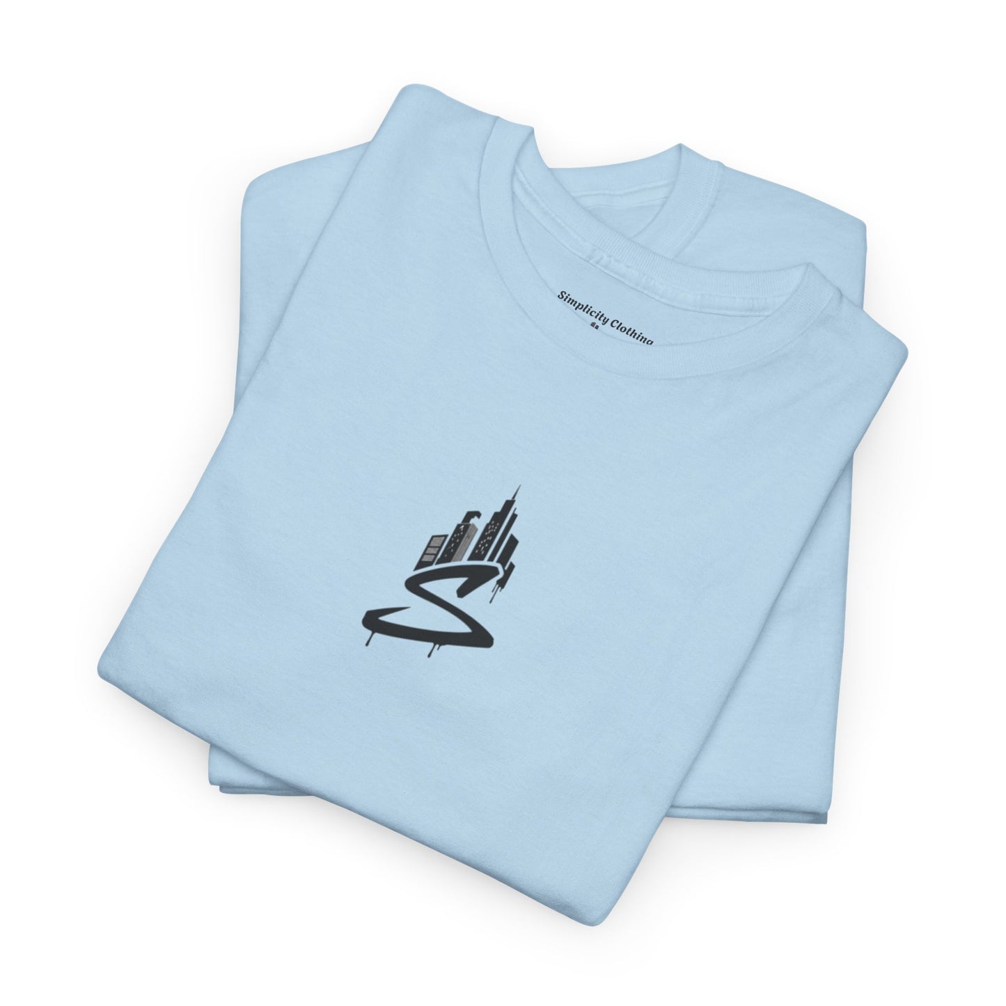 Simplicity Blue Graffiti Adult Tee