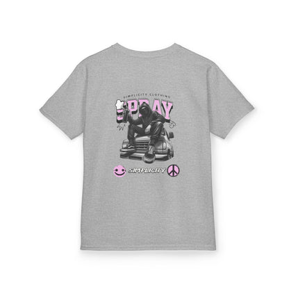 Simplicity Pink Graffiti Kids Tee