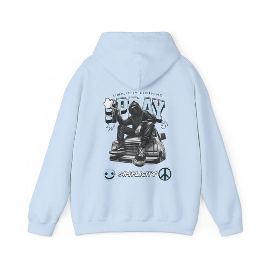 Simplicity Blue Graffiti Adult Hoodie