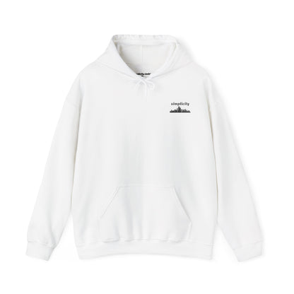 Simple skyline Adult Hoodie White