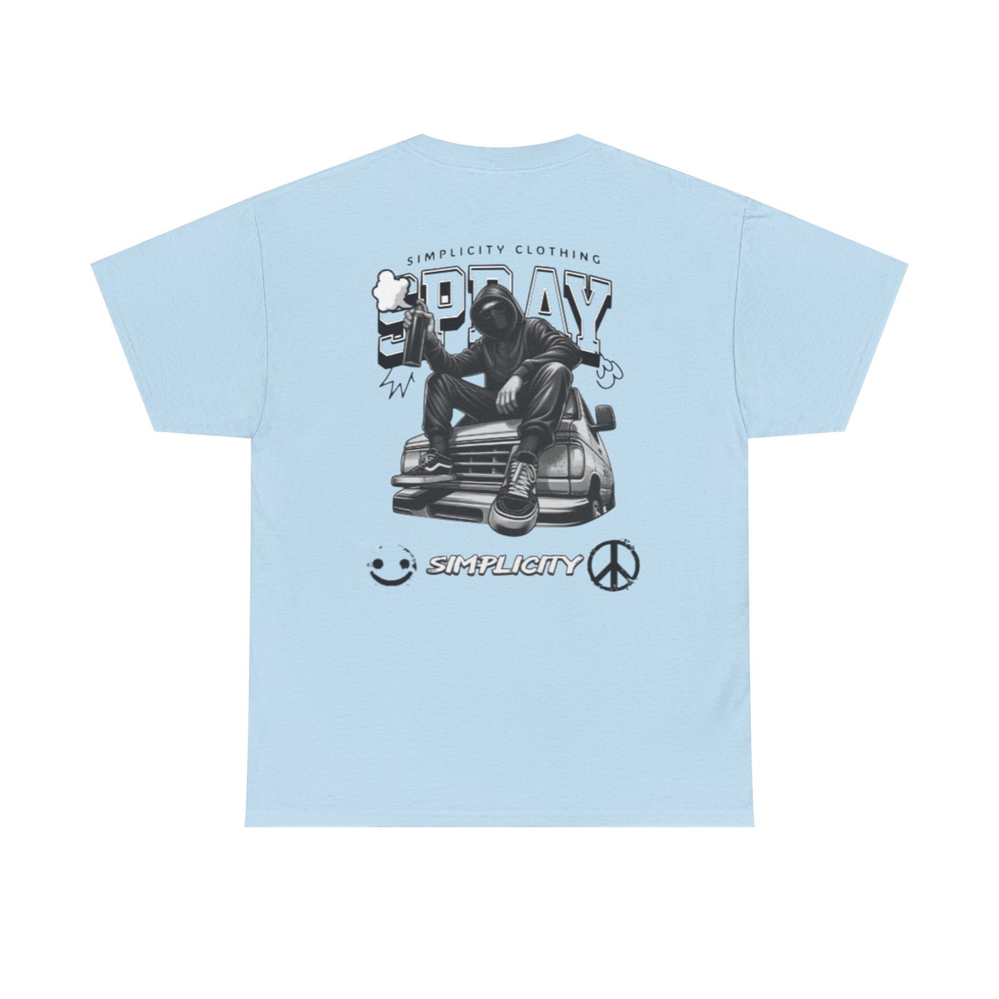Simplicity Blue Graffiti Adult Tee