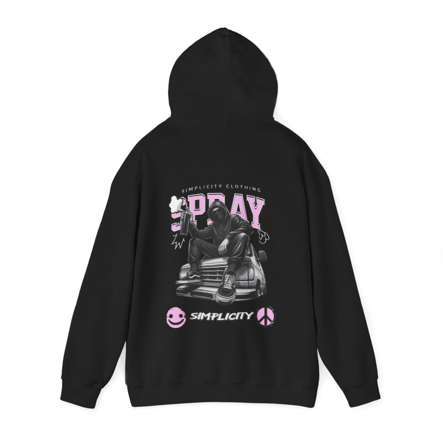 Simplicity Pink Graffiti Adult Hoodie