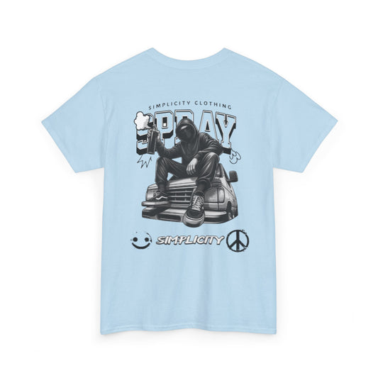 Simplicity Blue Graffiti Adult Tee