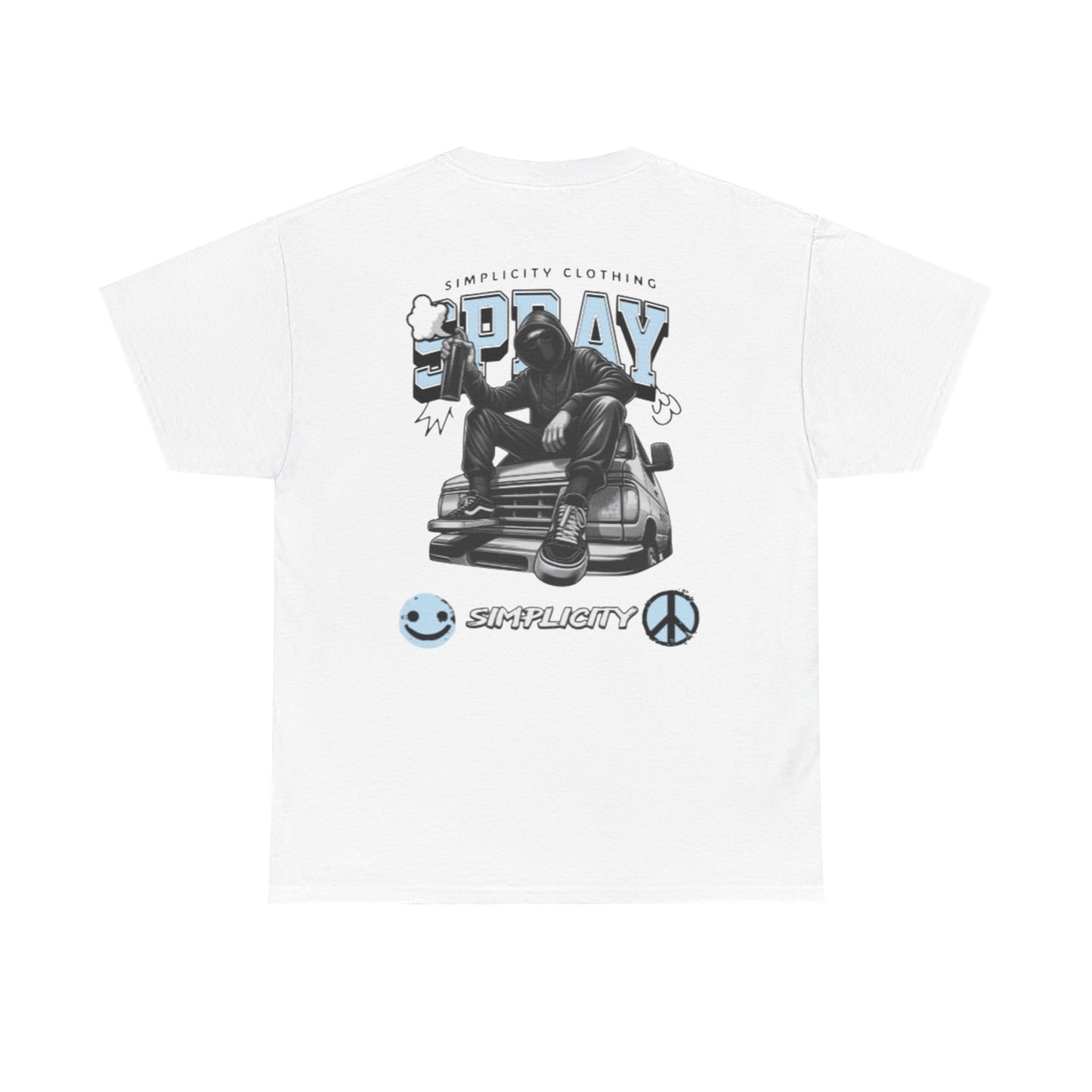Simplicity Blue Graffiti Adult Tee