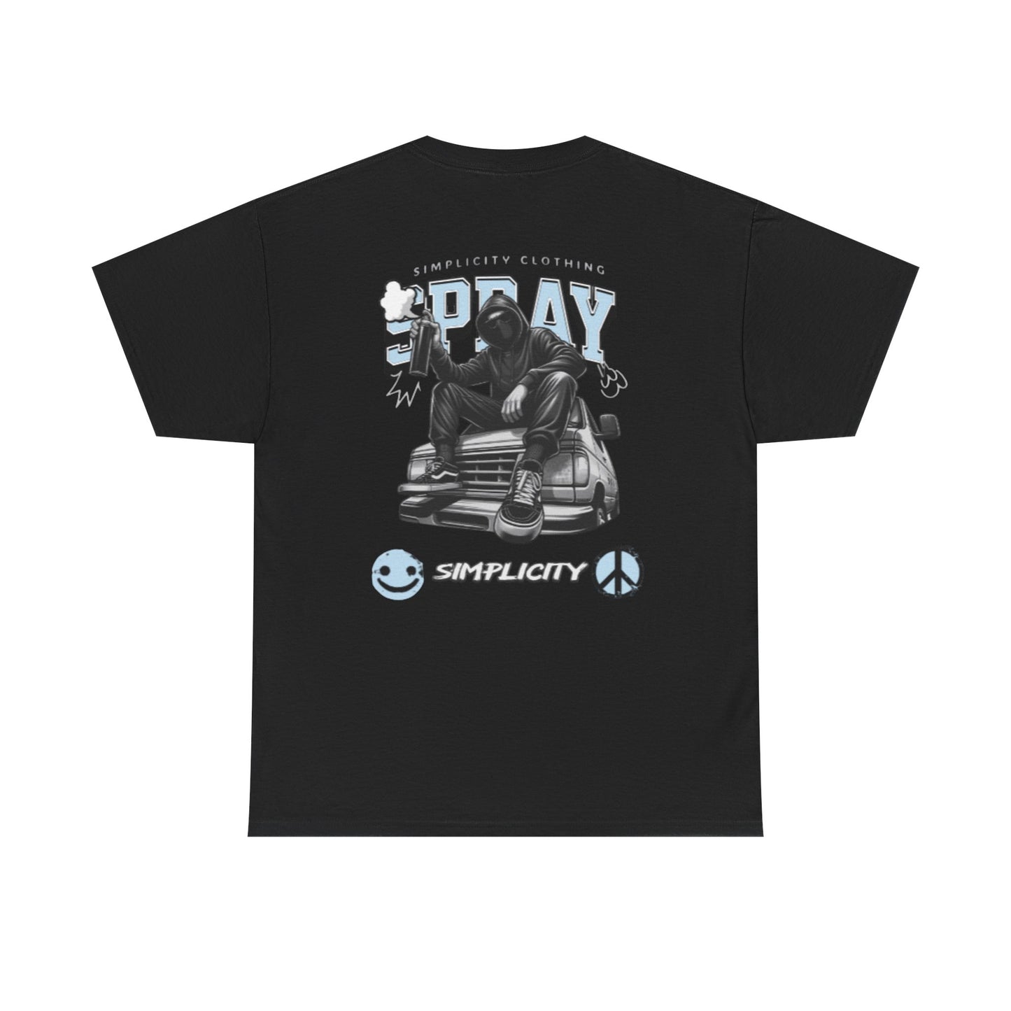 Simplicity Blue Graffiti Adult Tee