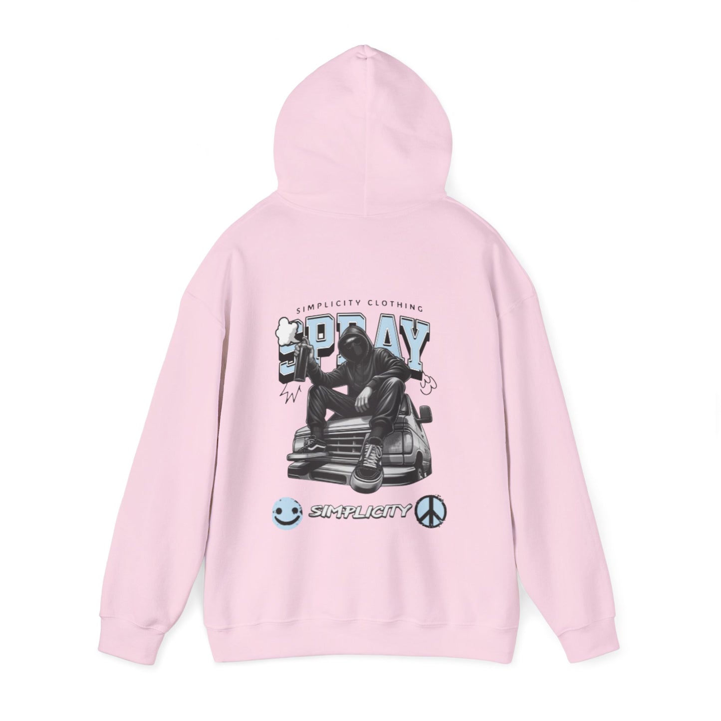 Simplicity Blue Graffiti Adult Hoodie