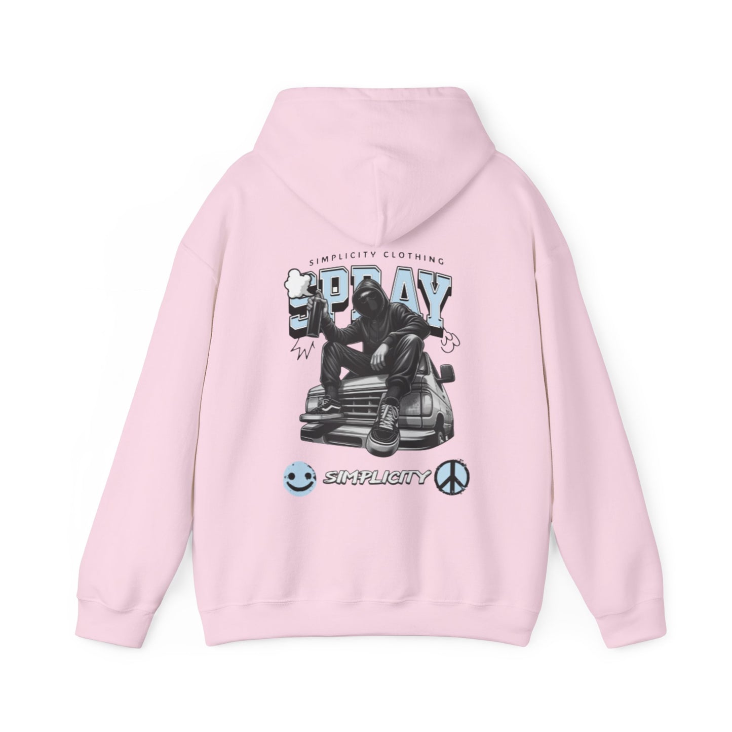 Simplicity Blue Graffiti Adult Hoodie